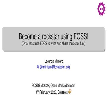 Become a rockstar using FOSS!