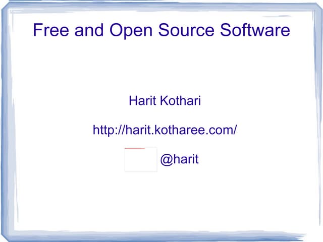 Free & Open Source - an introduction