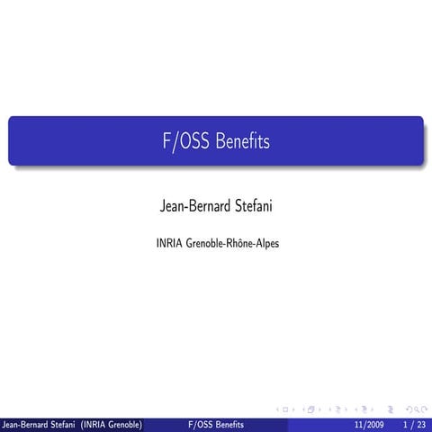 OSS Benefits