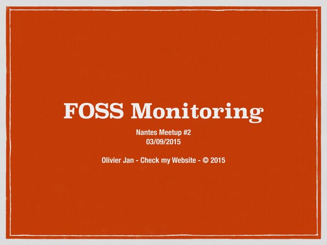 Foss monitoring in 2015