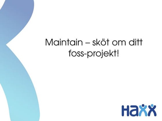 Foss sthlm maintain foss
