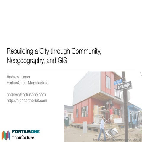 Rebuilding a City through Community Participation, Neogeography and GIS