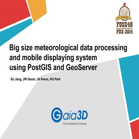 Big size meteorological data processing and mobile displaying system using ...