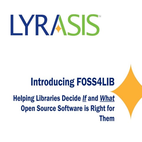 Introduction to FOSS4LIB