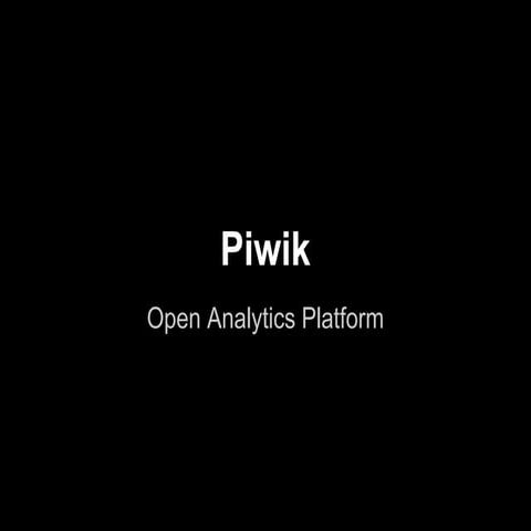 Piwik analytics introduction at Fossasia2014