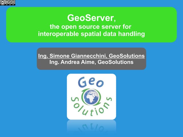 Fossgis 2013 GeoServer Presentation