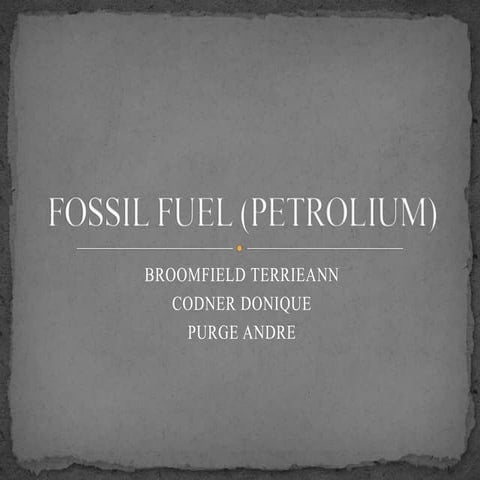 Fossil fuel