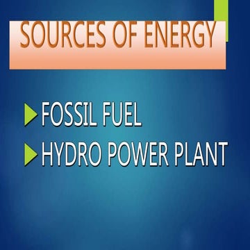 Fossil fuel and hydroelectric power