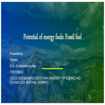 Fossil fuel presentation