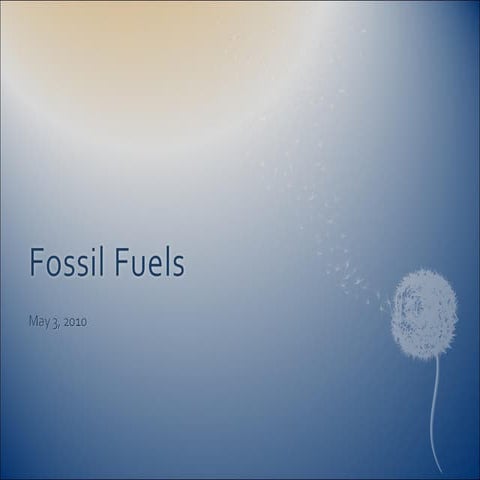 Fossil fuels