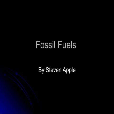 Fossil fuels