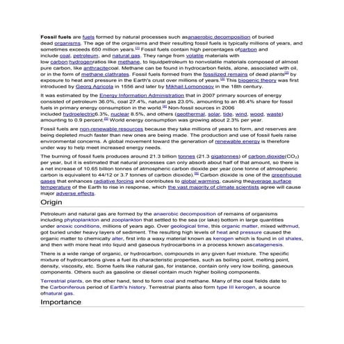 Fossil fuels