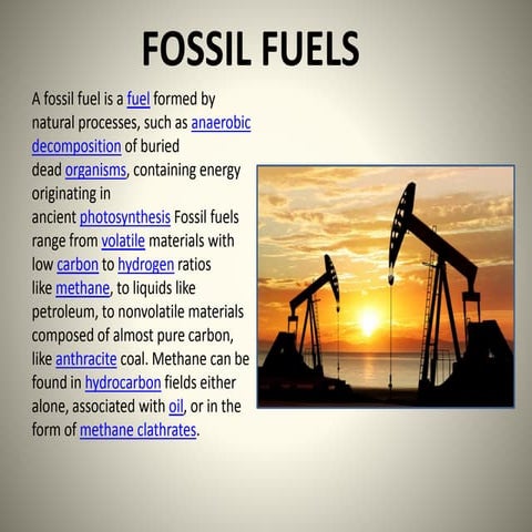 Fossil fuels