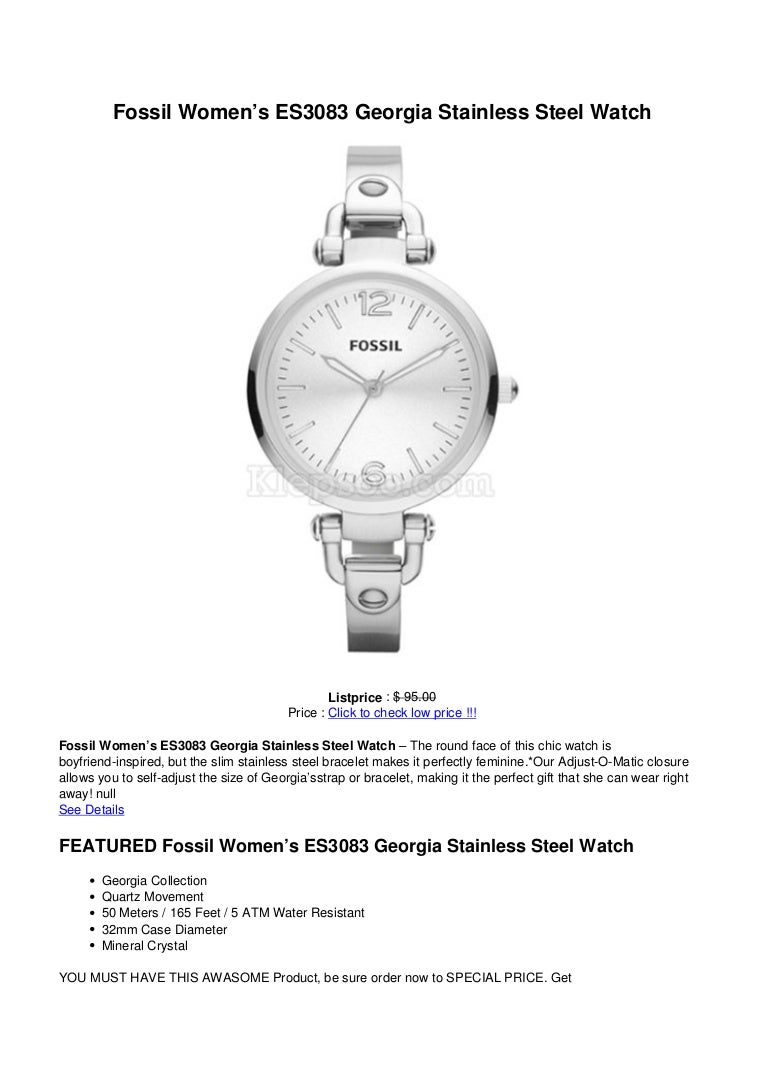 Fossil All Stainless Steel 5 Atm Price 