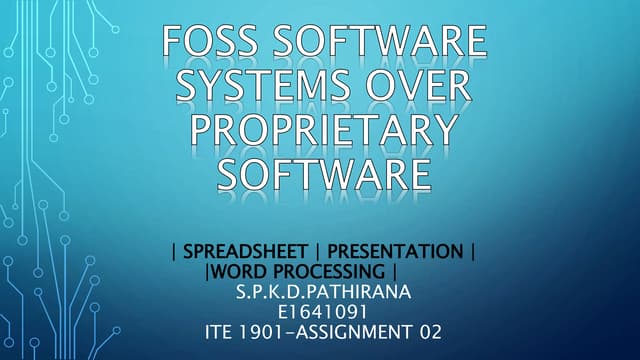Free Open Source Software over Proprietary Software