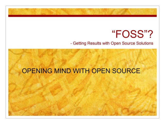Foss presentation