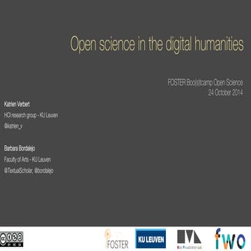 Open science in the digital humanities