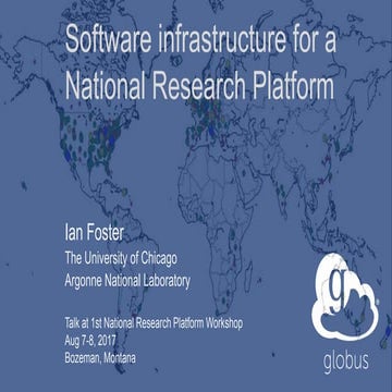 Software Infrastructure for a National Research Platform