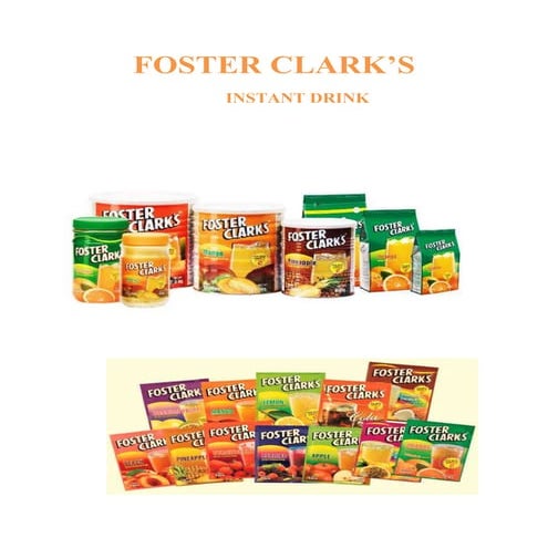 Leaf-let of Foster clark’s instant drink
