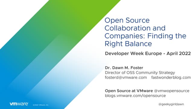 Open Source Collaboration and Companies: Finding the Right Balance