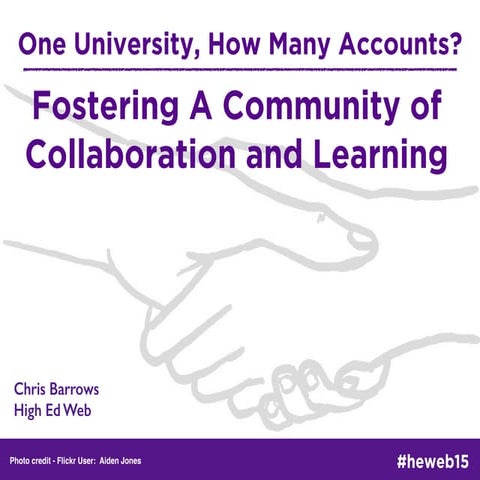 Fostering A Community of Collaboration and Learning (Higher Ed Web 2015) 