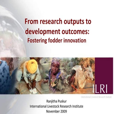 From research outputs to development outcomes: Fostering fodder innovation