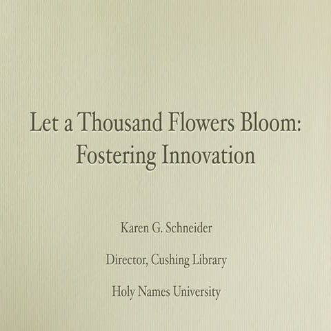 Fostering Innovation in Libraries