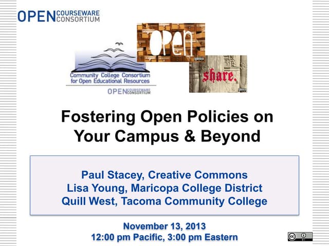 Fostering Open Policy on Your Campus and Beyond