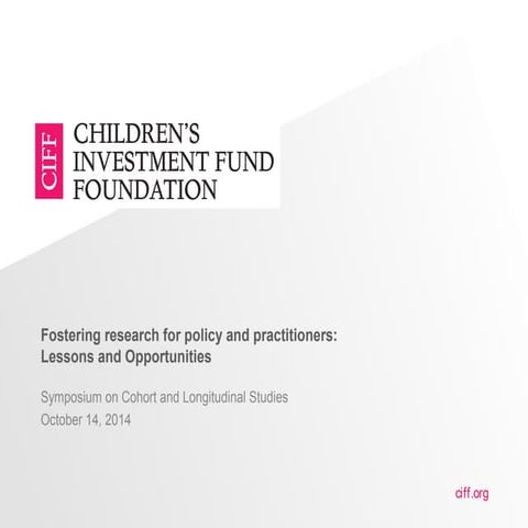 Fostering research for policy and practitioners lessons and opportunities