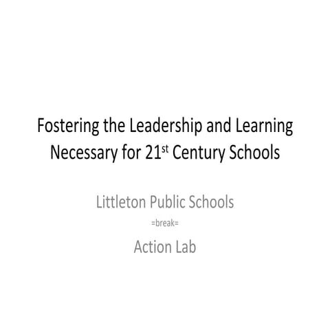 Fostering The Leadership And Learning Necessary For 21st. Update Dppt