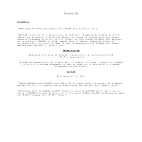 Foster me official script