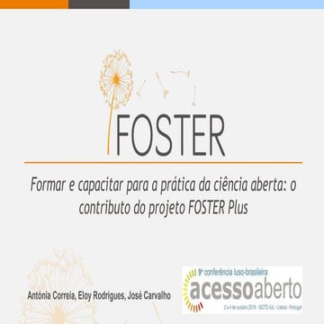 Foster plus formar e capacitar para a Ciencia Aberta