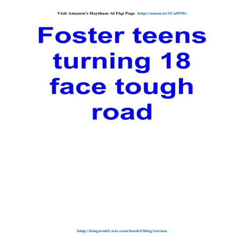 Foster teens turning 18 face tough road
