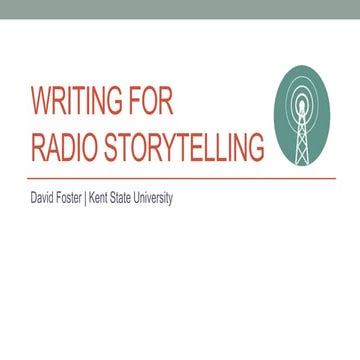 Writing for Radio