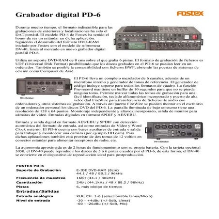 Fostex pd6 pdf