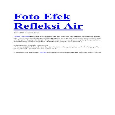 Foto efek refleksi air