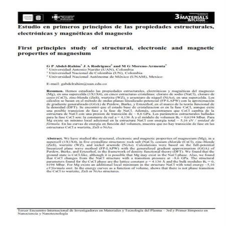 First principles study of structural, electronic and magnetic ...