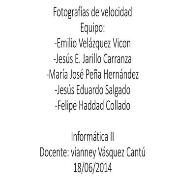 Fotografías de velocidad