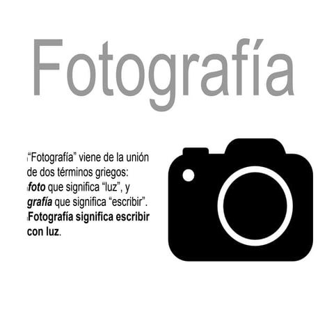 Fotografía y camara