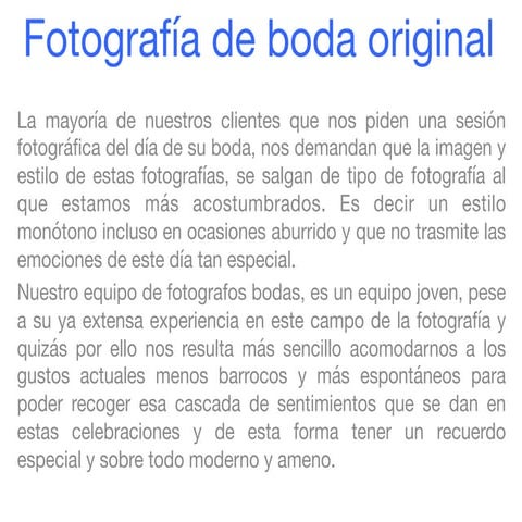 Fotografia boda-original