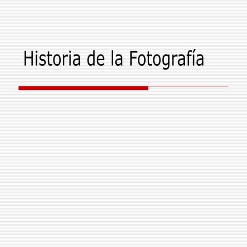 Historia de la Fotografia