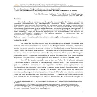 Fotojornalismo em capas de jornais