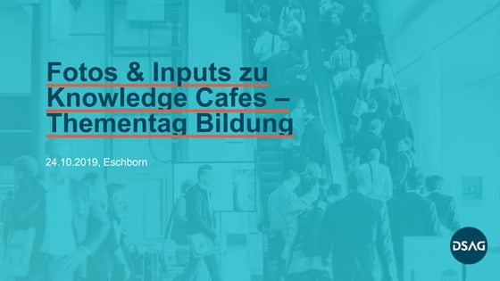 Input aus Knowledge-cafes DSAG Thementag Bildung