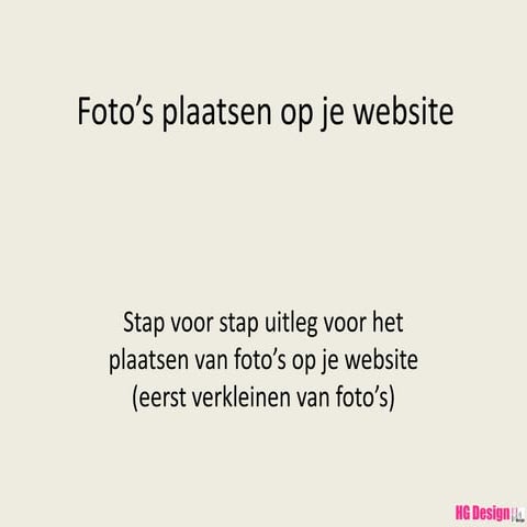Foto's toevoegen aan je website