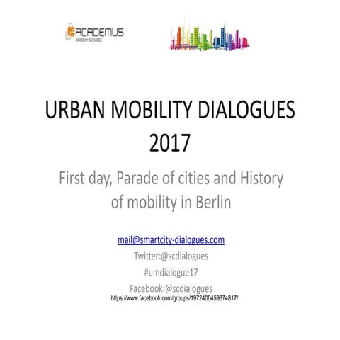 Urban mobility dialogue- Berlin-Nov2017- DAY ONE