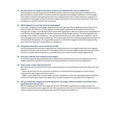 Focus group analysis