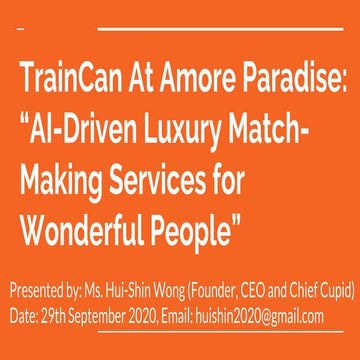 TrainCan At Amore Paradise - September 2020