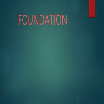 Foundation and its types 
