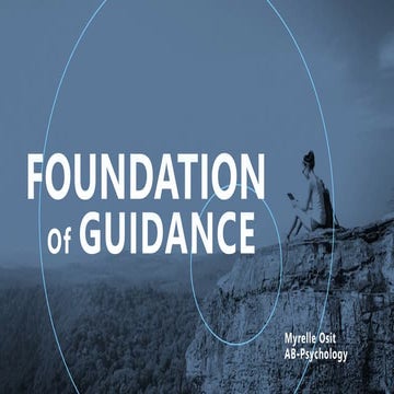 Foundation of Guidance and Counseling