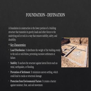 Foundation presentation ( Construction )